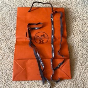 Hermes shopping bag and ribbons